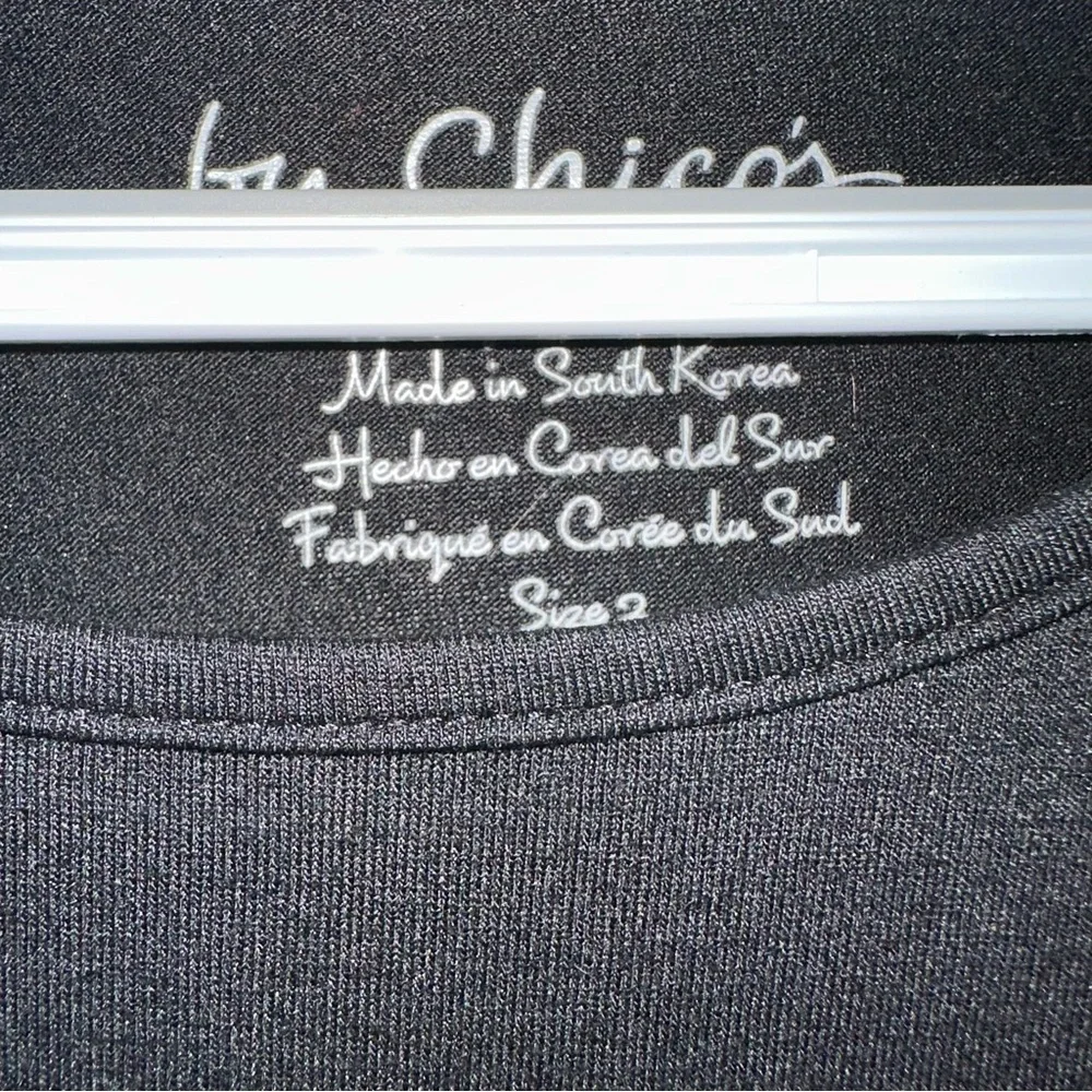EUC Chico's Classic Black Long Sleeve Top
